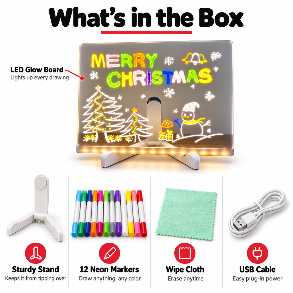 Glow Drawing Board for Kids
