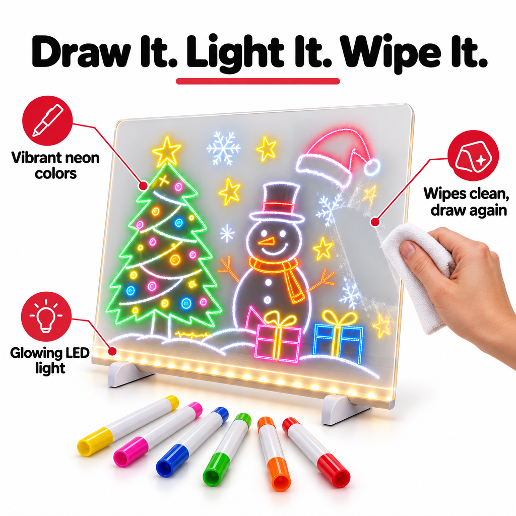 Glow Drawing Board for Kids